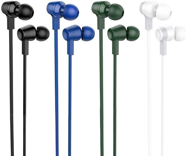 Produktbild Hoco Wired headphones wire earphones Jack 3,5 mm with microphone M86 white (Kabelgebunden)