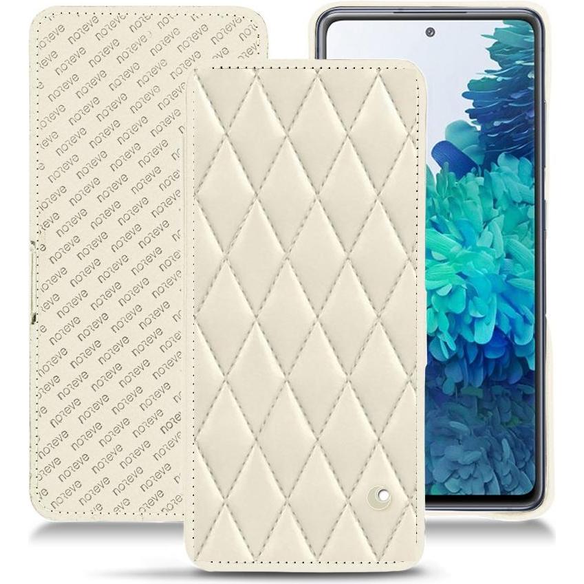 Noreve Lederschutzhülle horizontal (Samsung Galaxy S20 FE), Smartphone Hülle, Weiss