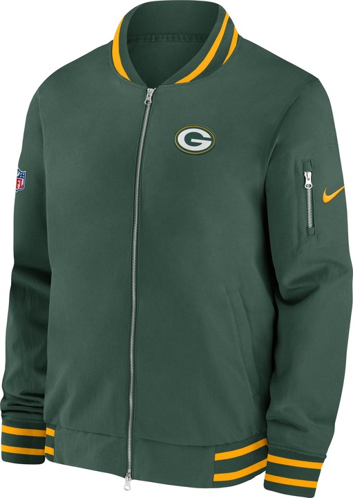 Nike Green Bay Packers Coach Bomber Jacket M