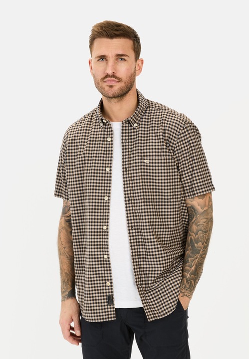 Image du produit Camel Active Kariertes Kurzarmhemd aus Baumwolle (XXL)