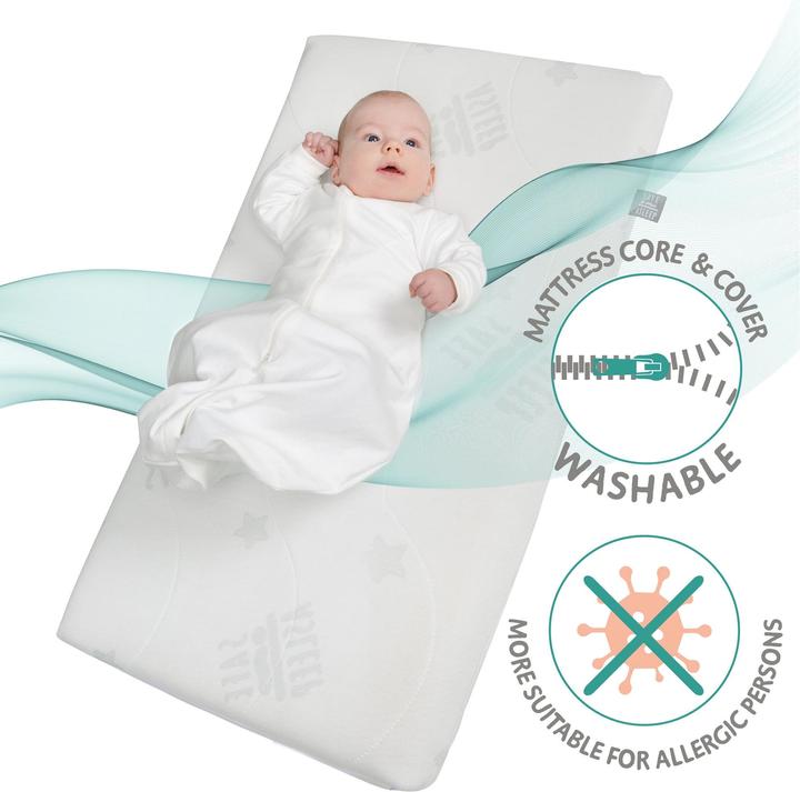 Actual product image Roba Comforter & Bassinet 3in1 with Barrier Starry Magic Grey