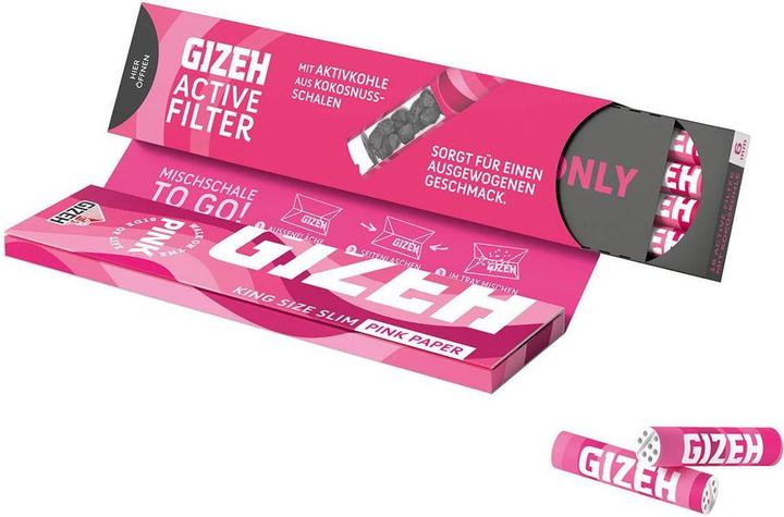 Gizeh PINK Papers KSS + Aktivkohle Filter