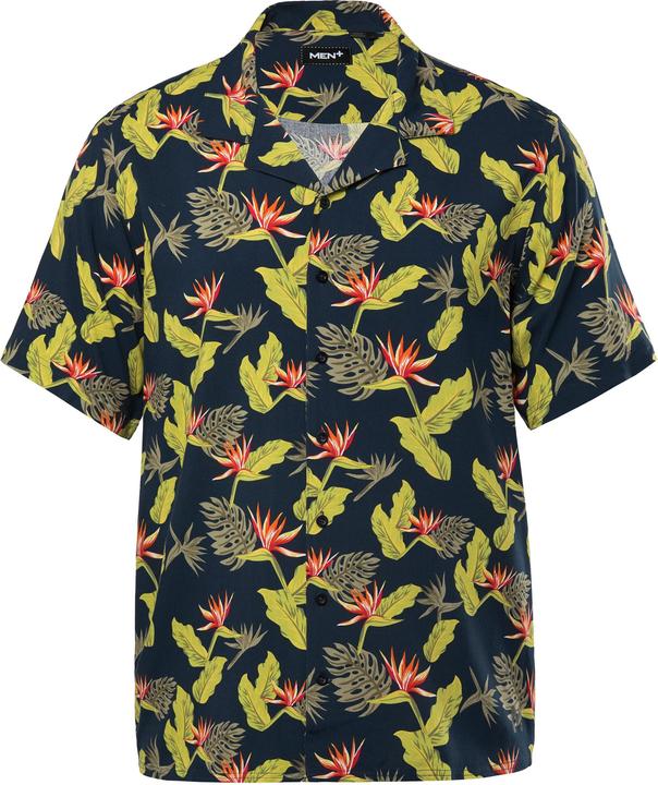 Immagine prodotto Men+ Viskose-Hemd, Halbarm, Cubakragen, Alloverdruck, Cuba Fit (5XL)