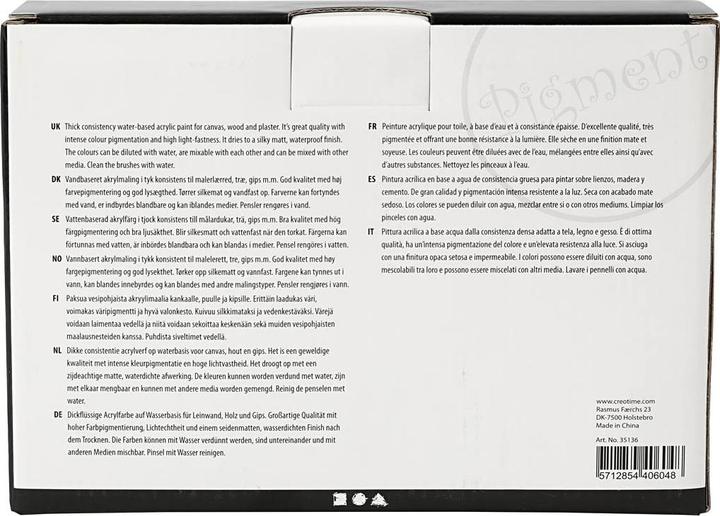 Image du produit Creativ Company Pigment Art Acrylverf Natuurlijke Kleuren, 5x75ml (75 ml)