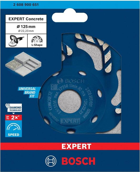 Produktbild Bosch Professional Zubehör EXPERT Concrete Diamanttopfscheibe, 125 x 22,23 x 4,5 mm