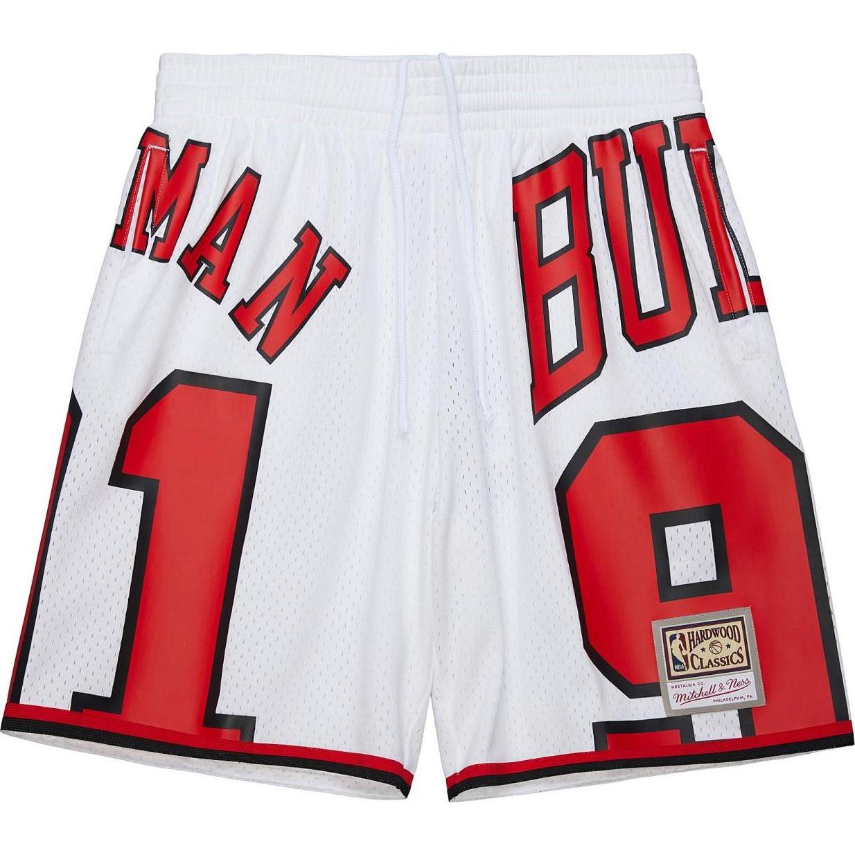 Mitchell & Ness, Herren, Shorts, M&N NBA Swingman Shorts Chicago Bulls Dennis Rodman - M, Weiss, (M)