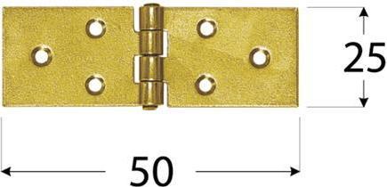 Actual product image Domax HINGE BUTT Z 50. 50X25X1.5 MM (1 pcs.)
