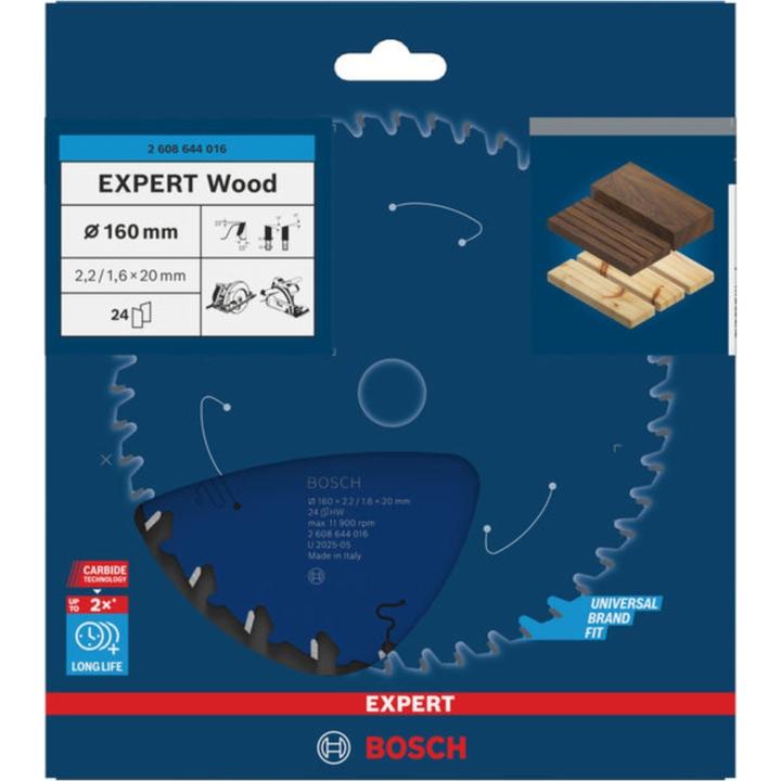 Actual product image Bosch Professional Zubehör Circular saw blade Expert for Wood, 160 x 20 x 2.2 mm, 24