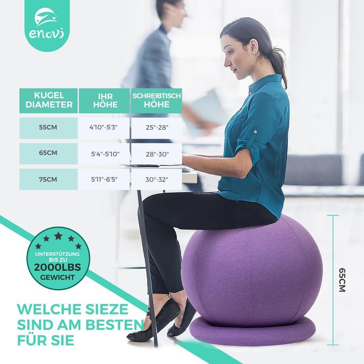 Immagine prodotto Enovi Sitzball mit Basis (70 cm)
