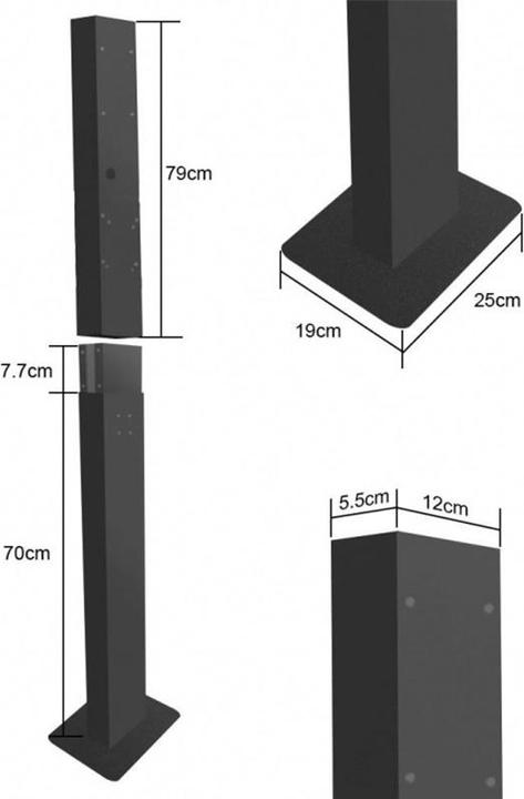 Actual product image GreenCell Stand mounting post for wallbox