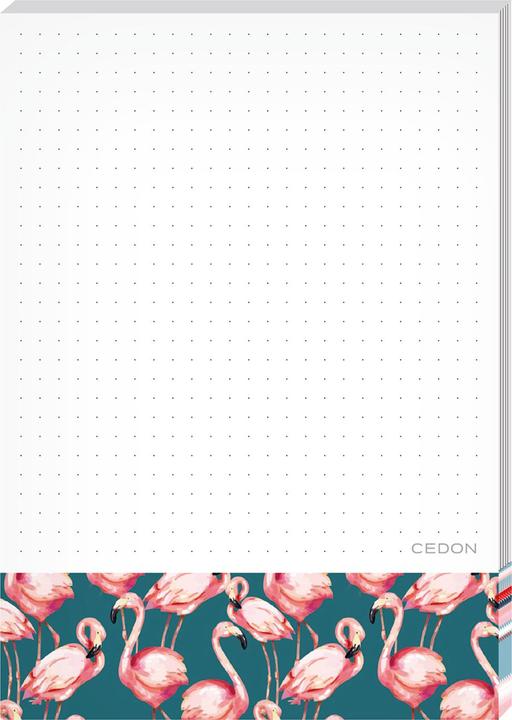 Produktbild Cedon Notizblock A6 PINK FLAMINGO (Gepunktet)