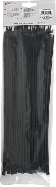 Image du produit Benson Serre cables 3,6 x 300 mm 100 pcs noir (Serre-câbles en plastique, 300 mm, 100 pcs)