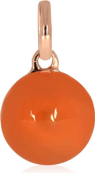 Immagine prodotto Xen Ciondolo con pietra di luna Peach da 10 mm, circa 4,50 ct. placcato oro rosa (Argento 925)