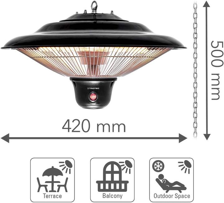 Produktbild Trotec Carbon fiber infrared heater IR 1500 SC, Name: Infrared heater IR 1500 SC, Protection (1500 W)