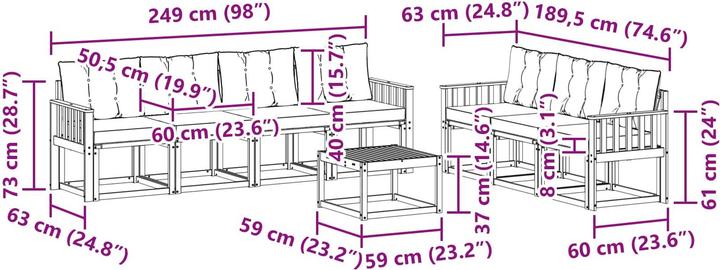 Produktbild vidaXL Outdoor-Sofa