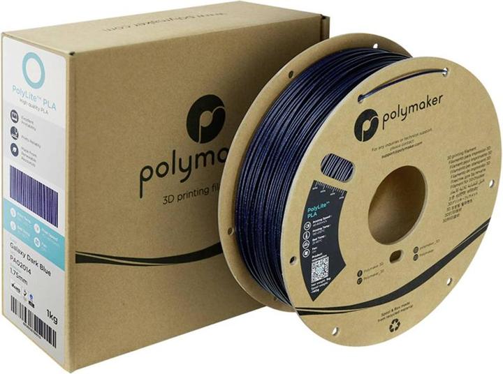 Produktbild Polymaker PolyLite PLA Galaxy Dark Blue 1.75mm 1kg (PLA, 1.75 mm, 1000 g, Blau)