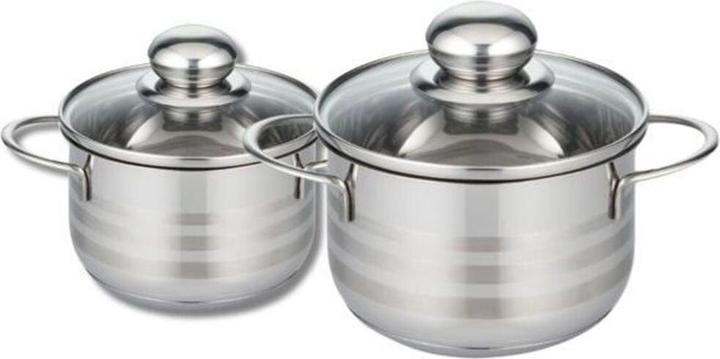 Fackelmann Töpfe und Pfannen Elo Brillant Stahl 1,75 L 1,25 L 2 Stücke (Stielkasserolle, Edelstahl)