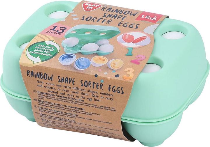 Actual product image PlayGo Rainbow Shape -Sorter Eggs - 13 Pcs*