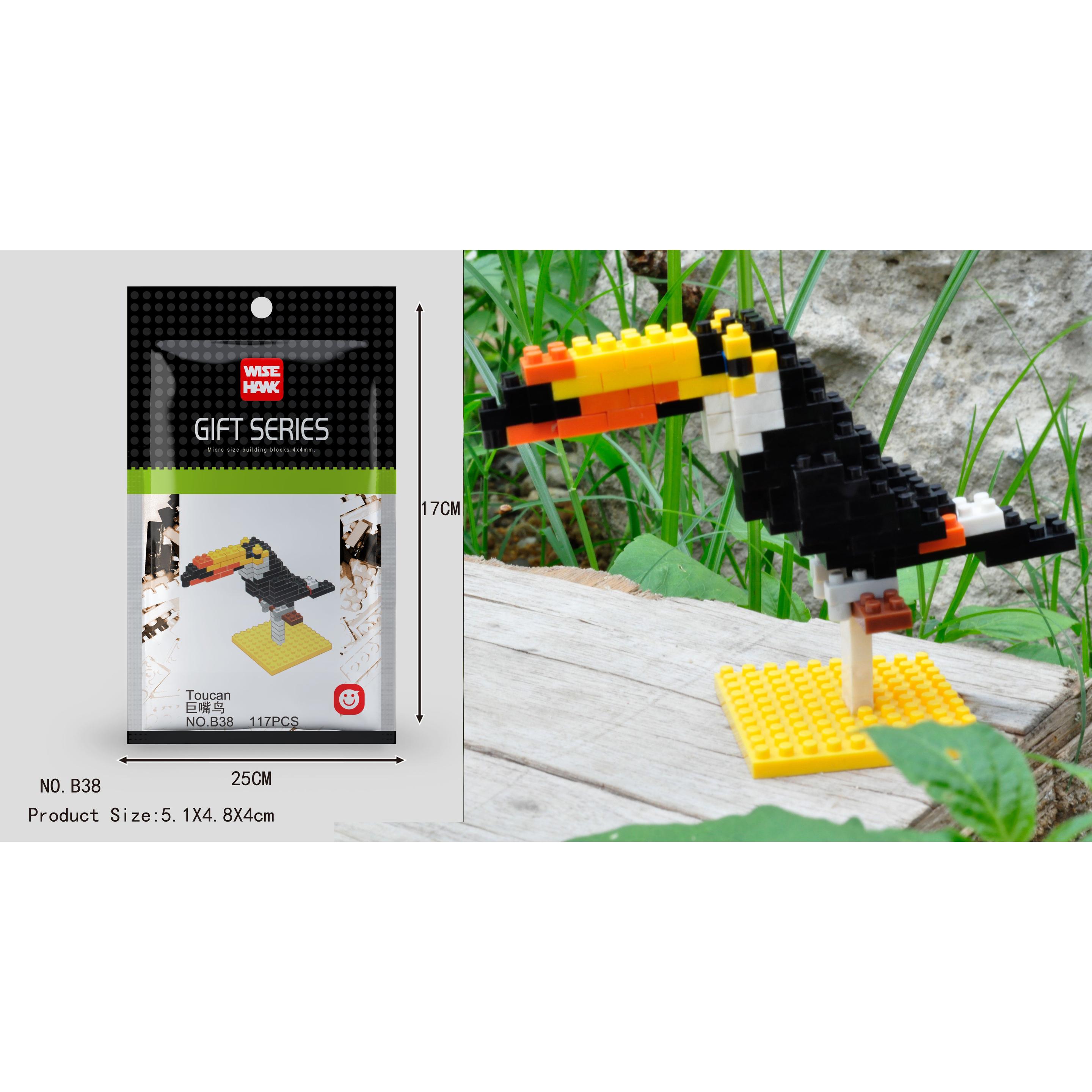 Tinisu Tukan Figur Bausteine Modell LNO Micro-Bricks