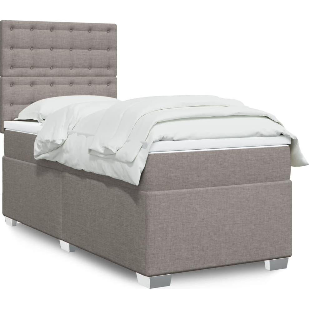 VidaXL, Bett, Bo x springbett mit Matratze 160 x 200 cm Stoff (160 x 200 cm)
