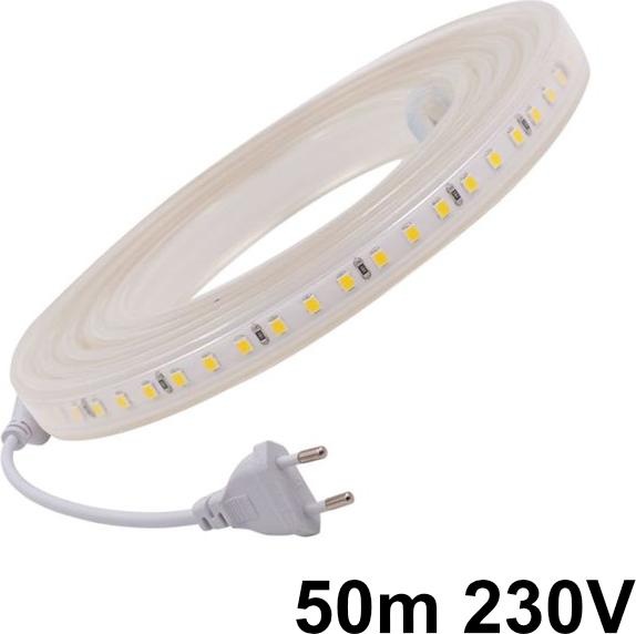 Immagine prodotto Lumina Swiss 50m di striscia LED HD 230V 1455lm/m 15W/m Neutro (Bianco neutro, 5000 cm, Esterno)