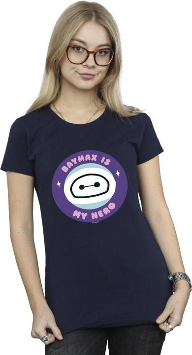 Actual product image Disney Womens/Ladies Big Hero 6 Baymax My Hero Pocket Cotton T-Shirt (M)