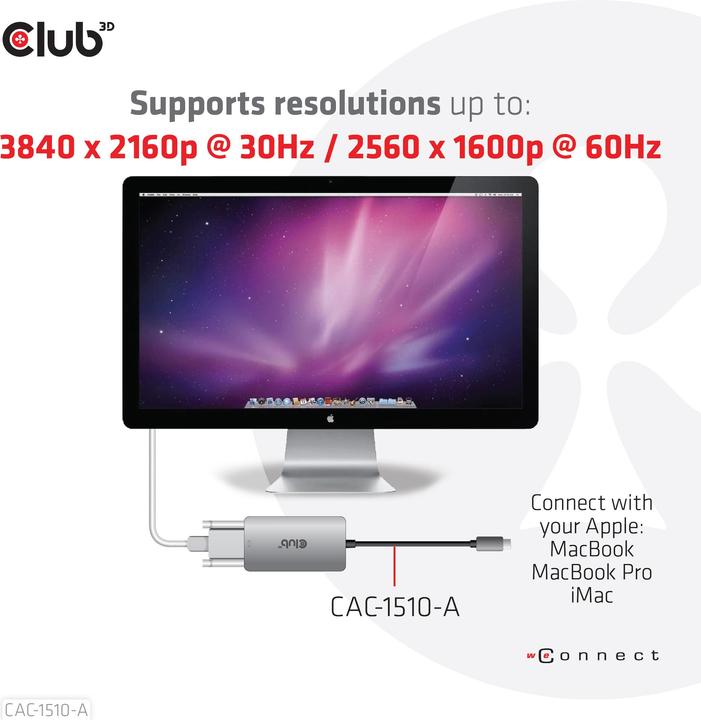 Produktbild Club 3D CAC-1510-A (DVI, 8.50 cm)