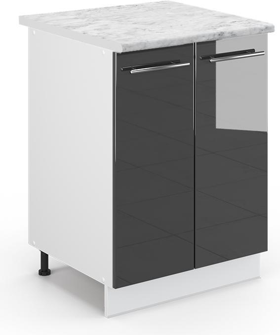 Anthracite high gloss, White