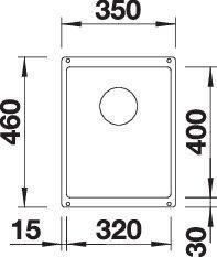 Produktbild Blanco Subline 320-U (Unterbauspüle, 35 cm, 46 cm)