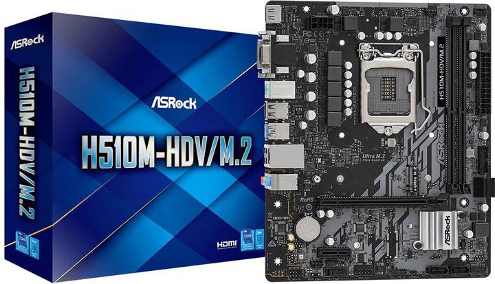 Actual product image AsRock Mainboard H510M-HDV/M.2 (LGA 1200, Intel H510, mATX)