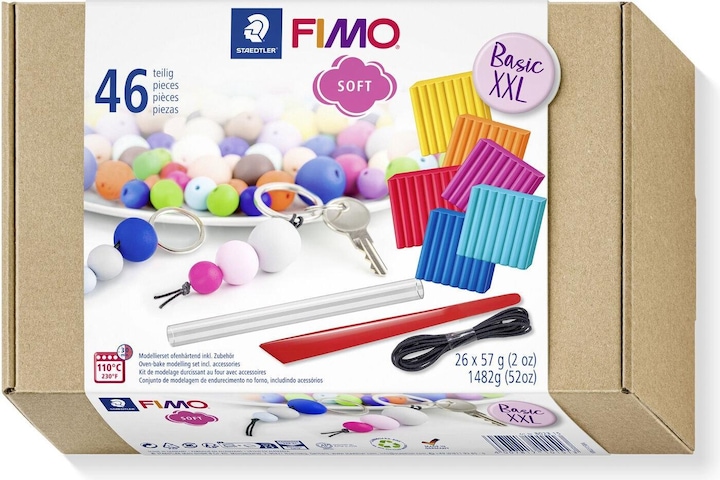Immagine prodotto Fimo Set di argilla da modellare "Basic XXL", 46 pezzi