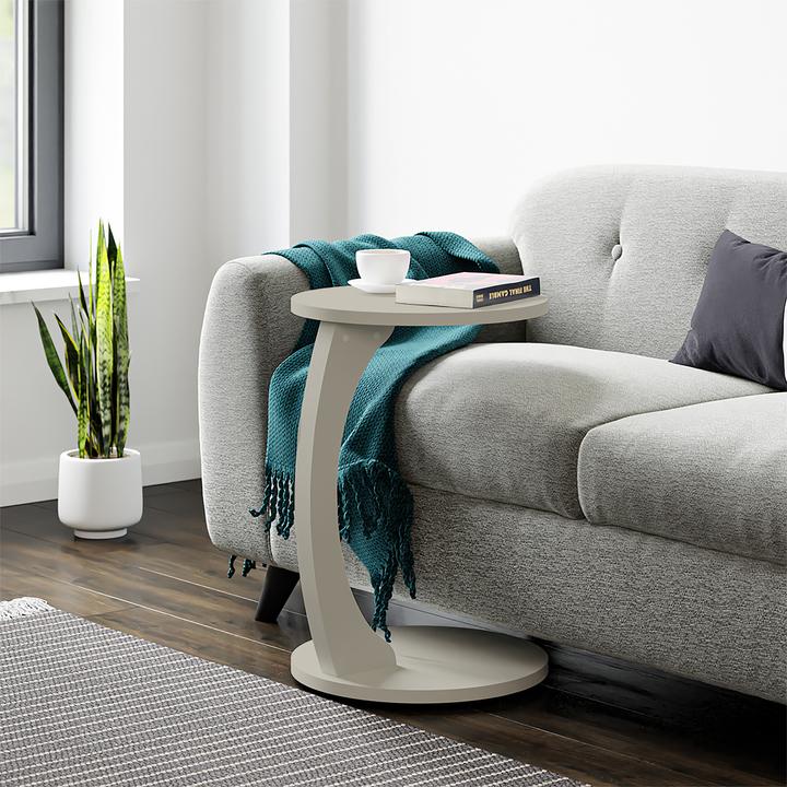 Produktbild En.Casa Beistelltisch Holeby 56 x Ø 38 cm Sandsteinfarben (56 x 38 cm)