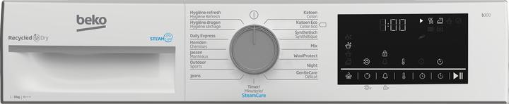 Produktbild Beko B3T6924WS SteamCure (9 kg, Rechts)