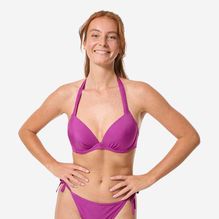 Produktbild Decathlon Bikini-Oberteil Damen Push-Up texturiert Polyamid (80 C)
