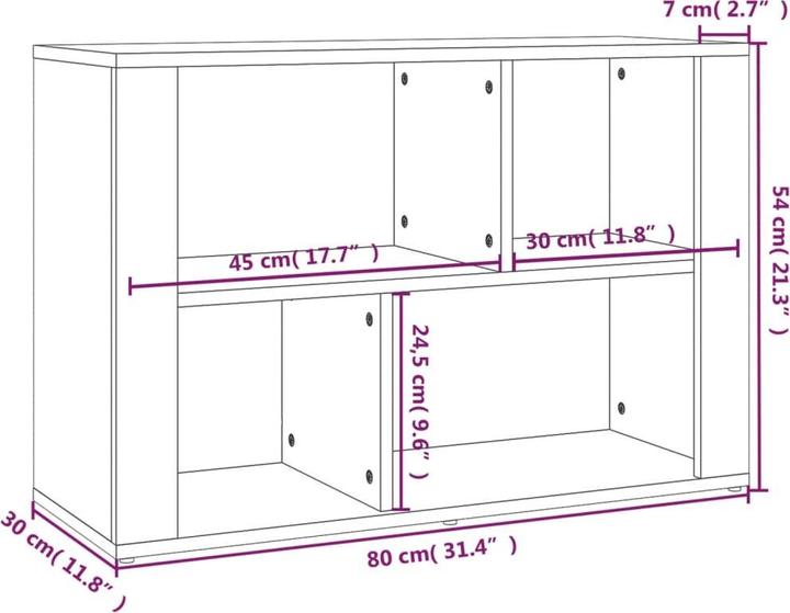 Image du produit vidaXL Sideboard (80 x 80 x 54 cm)
