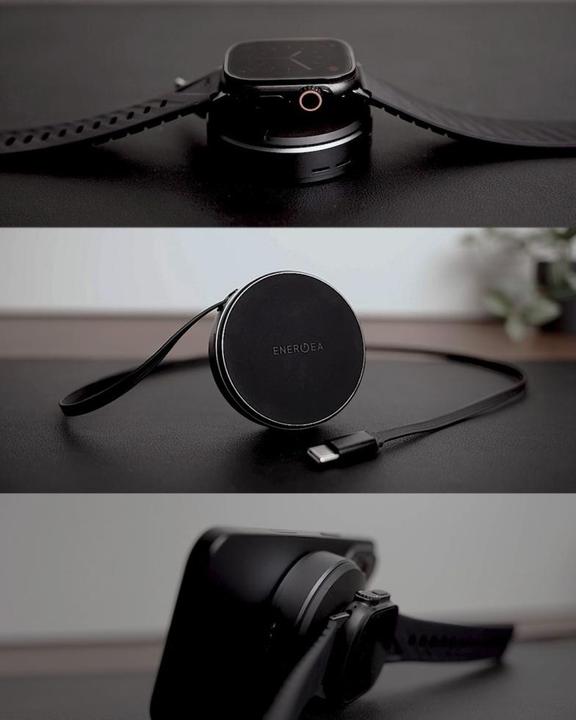 Image du produit Energea Wireless charger MAGDUO ARC 2in1 for phone and Apple Watch with retractable cable gunmetal (17.50 W)