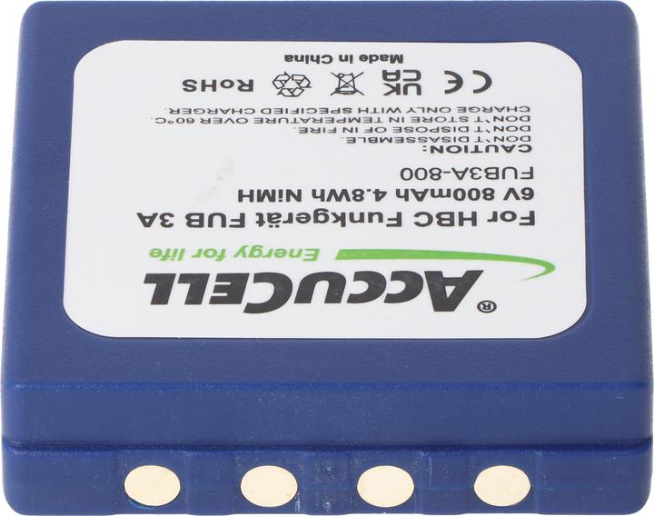 Produktbild AccuCell Akku für HBC Funkgerät FUB 3A, BA203060, BA222060