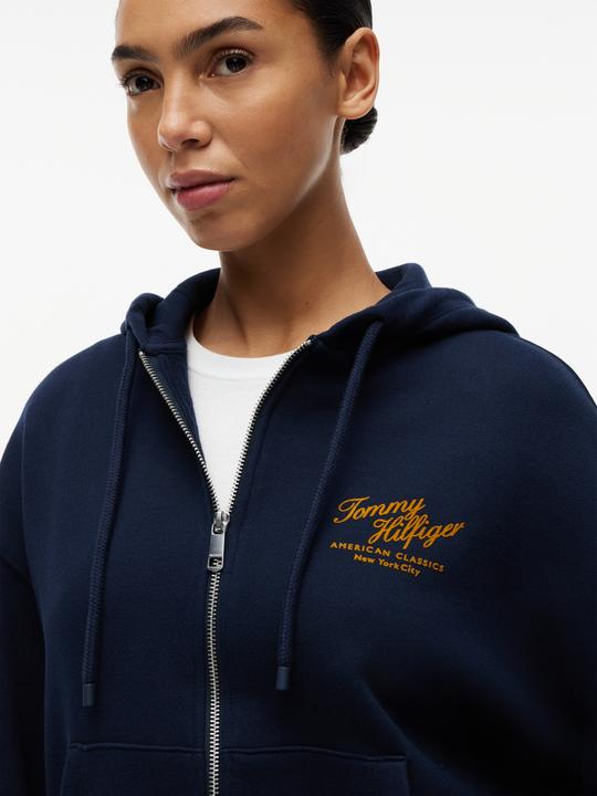 Produktbild Tommy Hilfiger Moderne Skript-Zip-Terry-Kapuzenpullover (L)