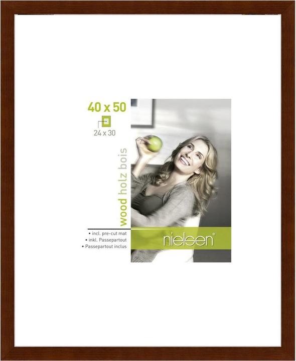 Produktbild Nielsen Bilderrahmen 8988021 Apollon Schwarz 40x50 / 24x30 cm