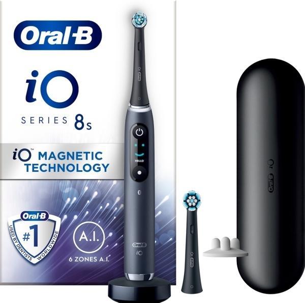 Image du produit Oral-B Brosse à dents électrique iO Series 8s, noire (Brosse à dents oscillo-rotative)