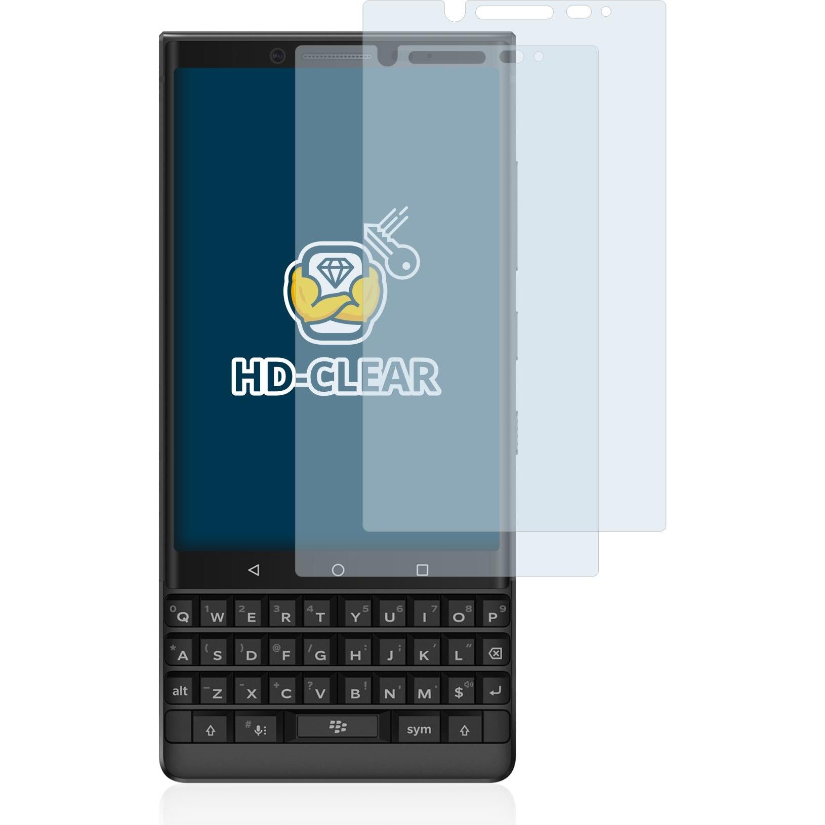Thumbnail - BROTECT Schutzfolie Displayschutz Displayschutzfolie Folie Klar Transparent (2 Stück, Blackberry KEY2), Smartphone Schut...