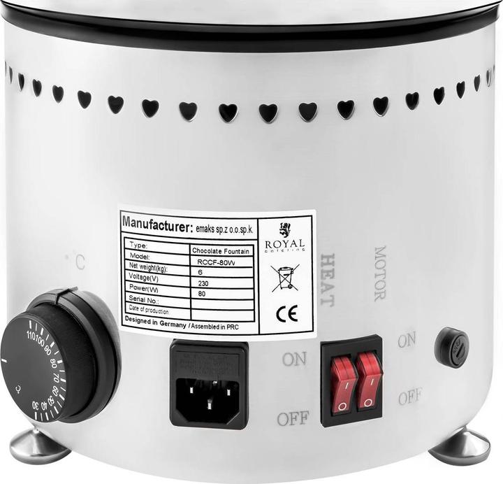 Actual product image Royal Catering Chocolate Fountain – 4 Steps – 6 kg