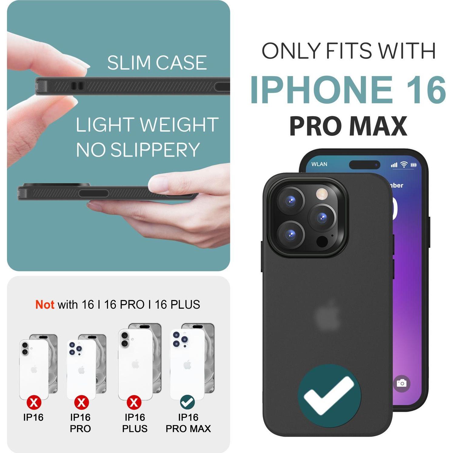 Thumbnail - Nalia Matt Silikon Hülle (Apple iPhone 16 Pro Max), Smartphone Hülle, Grau