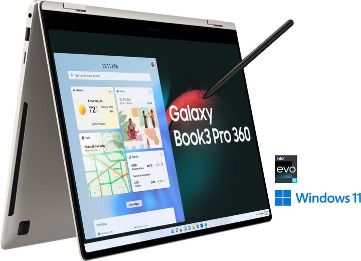 Actual product image Samsung Galaxy Book3 Pro 360 (16", Intel Core i7-1360P, 16 GB, 512 GB, DE)