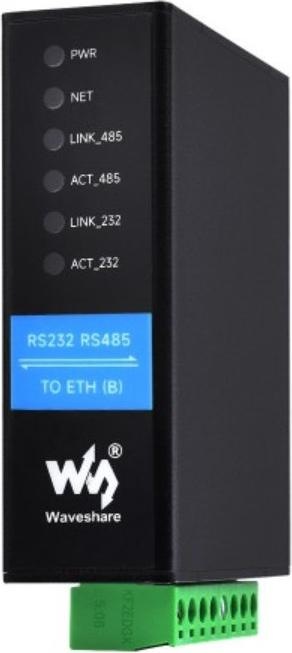 Actual product image WaveShare RS232 RS485 to RJ45 Ethernet Serial Server POE ETH (B)