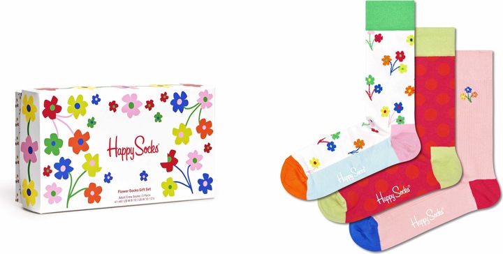 Actual product image Happy Socks Flowers (pack of 3, 36 - 40)