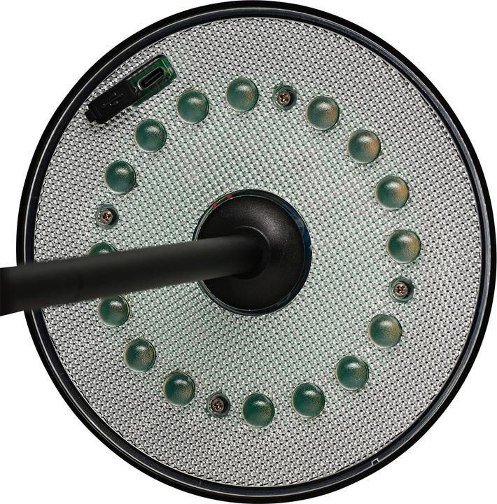 Actual product image Idena LED Tischleuchte Touch Tango Metall schwarz 15x33cm Akku USB dimmbar 3 Modi Innen