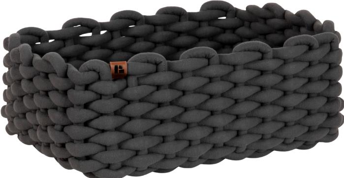 Bigso BASKET Aufbewahrungskorb Grau M (25 cm)