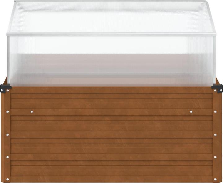 Image du produit vidaXL Hochbeet mit Gewächshausaufsatz Corten