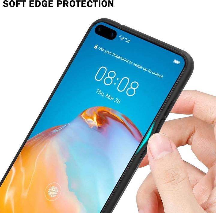Image du produit Cadorabo TPU Couverture en verre rayé (Huawei P40)
